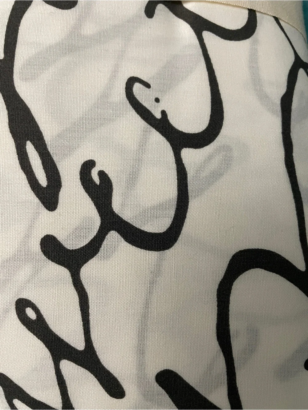 NWT West Elm Script D'Écriture White/Black Duvet Cover Full/Queen + 2 Euro Sham